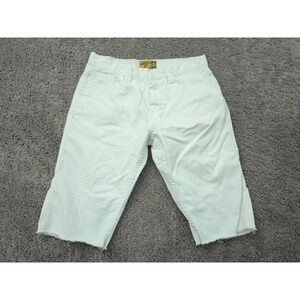 Grindhouse Denim Shorts Mens 32 White Inseam: 13.5" Bermuda 100%Cotton Cutoff